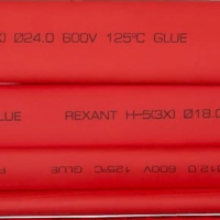 Трубка термоусадочная клеевая ТУТнг 18/6 красный по 1м Rexant (10)