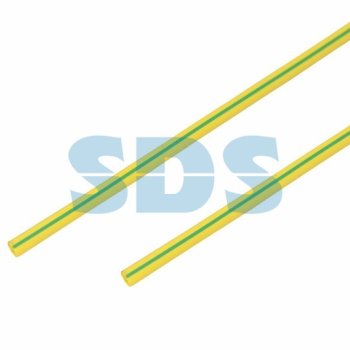 Трубка термоусадочная ТУТнг 3/1.5мм желто-зеленый 1м Rexant (50)