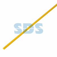 Трубка термоусадочная ТУТнг 3/1.5мм желтый 1м Rexant (50)
