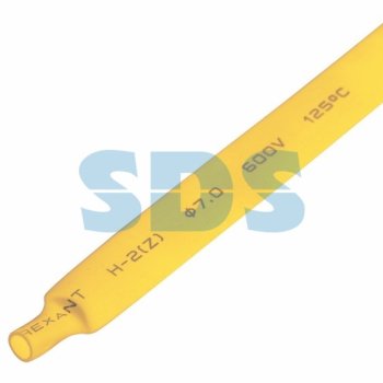 Трубка термоусадочная ТУТнг 7/3.5мм желтый 1м Rexant (50)