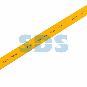 Трубка термоусадочная ТУТнг 10/5мм желтый 1м Rexant (50)