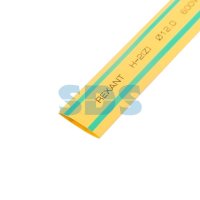 Трубка термоусадочная ТУТнг 12/6 желто-зеленый 1м Rexant (50)