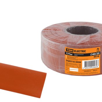 Трубка термоусадочная ТУТнг 40/20 красный ролл TDM (1/50)