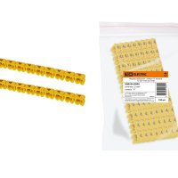 Маркер наборный "4" желтый 1,5 мм2 (150шт.) (10)