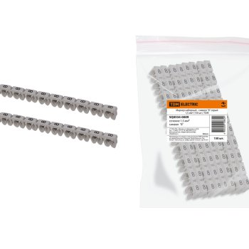 Маркер наборный "8" серый 1,5 мм2 (150шт.) (10)