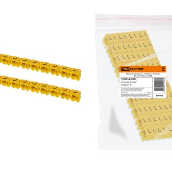 Маркер наборный "L" желтый 2,5 мм2 (150шт.) (10)