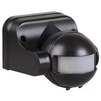 Датчик движения инфракрасный настенный IEK ДД-009 1100Вт 180° 12м IP44 черный (12)