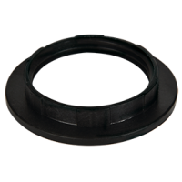 Кольцо к патрону E27 пластик чёрный Ecola (100)