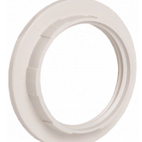 Кольцо к патрону Е27 пластик белый IEK (50)