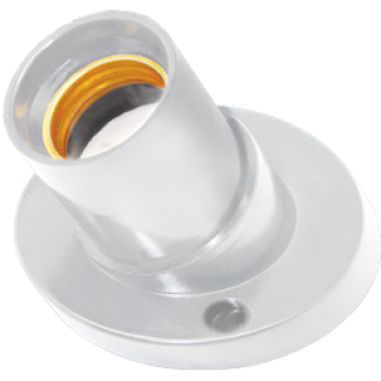 Патрон пластик настенный Е27 белый Ecola