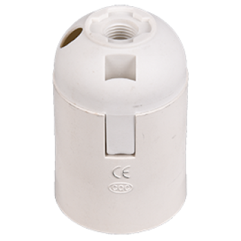 Патрон пластик подвесной Е27 белый Ecola (10)