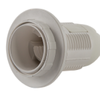 Патрон Е27-ППК пластиковый с прижимным кольцом IN HOME