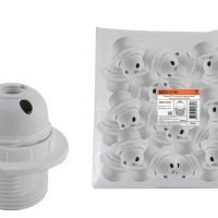 Патрон пластиковый подвесной кольцо Е27 белый TDM (50)