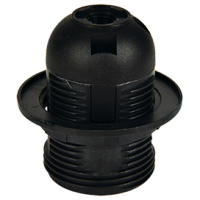 Патрон пластик подвесной кольцо чёрный Е27 Ecola (10)