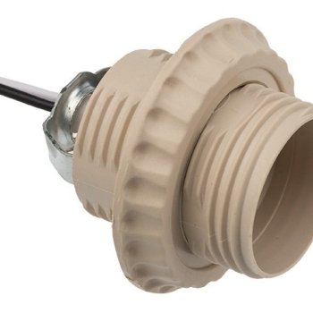 Патрон пластик подвесной кольцо Е27 белый Rexant (1/400)