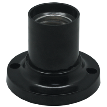 Патрон пластиковый потолочный Е27 чёрный Ecola