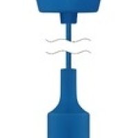 Патрон пластиковый с подвесом Е27 синий 1м TDM (60)