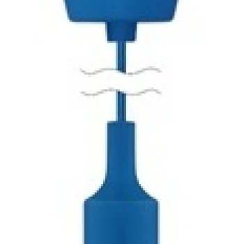 Патрон пластиковый с подвесом Е27 синий 1м TDM (60)