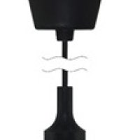 Патрон пластик с подвесом Е27 чёрный 1м TDM (60)