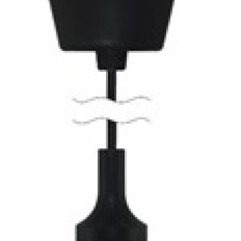 Патрон пластик с подвесом Е27 чёрный 1м TDM (60)