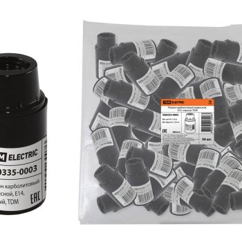 Патрон карболит подвесной Е14 TDM штрихкод (50)