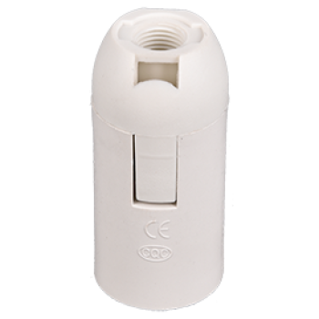 Патрон пластик подвесной Е14 белый Ecola (10)