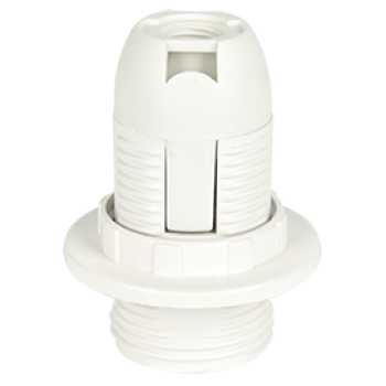 Патрон пластик подвесной кольцо Е14 белый Ecola (10)