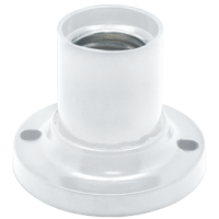 Патрон пластик потолочный Е14 белый Ecola