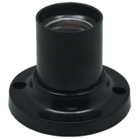 Патрон пластик потолочный Е14 чёрный Ecola