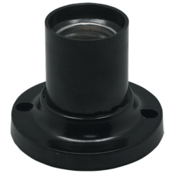 Патрон пластик потолочный Е14 чёрный Ecola