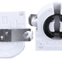 Патрон G13 пластик торцевой поворот защёлки пружина Ecola (10)