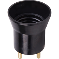 Переходник вилка-Е27 Ecola чёрный