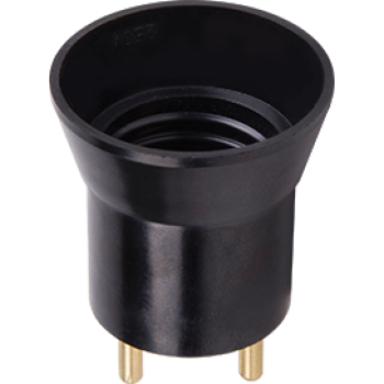 Переходник вилка-Е27 Ecola чёрный