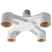 Переходник Е27-Е27x4 Широкий Ecola белый