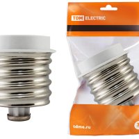 Переходник Е40-Е27 TDM белый (200)