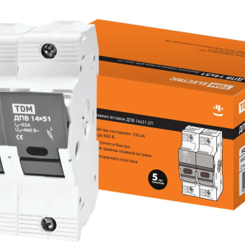 Держатель плавкой вставки TDM ДПВ 14х51 2П (3)