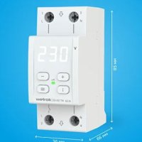 Реле напряжения Welrok D2-63 TN white 63А 220В с транзитом нуля