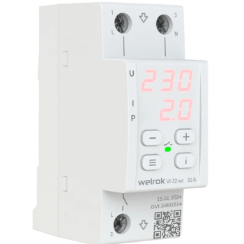 Реле напряжения и тока Welrok VI-32 red 32А 7000ВА