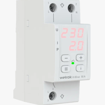 Реле напряжения и тока Welrok VI-50 red 50А 11000ВА