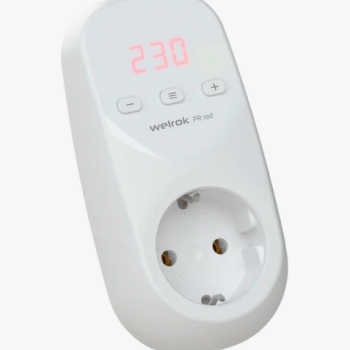 Реле напряжения розеточное Welrok PR red 16А с/з 120-280В