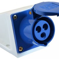 Розетка накладная 113 2Р+РЕ 16А 220В IP44 Omnyx (10/100)