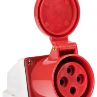 Розетка накладная 114 3Р+РЕ 16А 380В IP44 Omnyx (10/100)