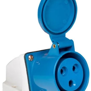 Розетка накладная  123 2Р+РЕ 32А 220В IP44 Omnyx (10/100)