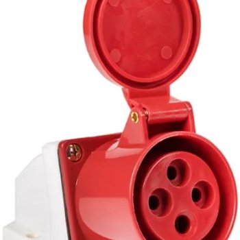 Розетка накладная  124 3Р+РЕ 32А 380В IP44 Omnyx (10/100)