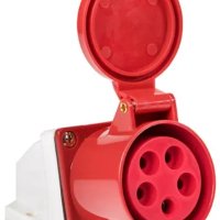 Розетка накладная 125 3Р+РЕ+N 32А 380В IP44 Omnyx (10/100)