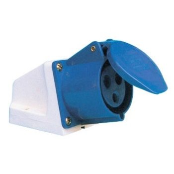 Розетка 123 стационарная 2Р+РЕ 32А 220В IP44 MAGNUM IEK (10)