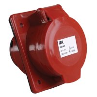 Розетка 425 встраиваемая 3Р+Е+N 32А 380В IP44 IEK (10)