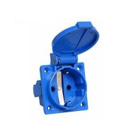 Розетка РП10-3 2Р+РЕ 16А IP44 IEK с крышкой (20)