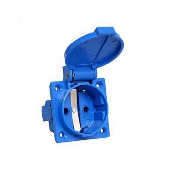 Розетка РП10-3 2Р+РЕ 16А IP44 IEK с крышкой (20)