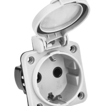 Розетка РП13-3 2Р+РЕ 16А IP54 MAGNUM IEK с крышкой (40)